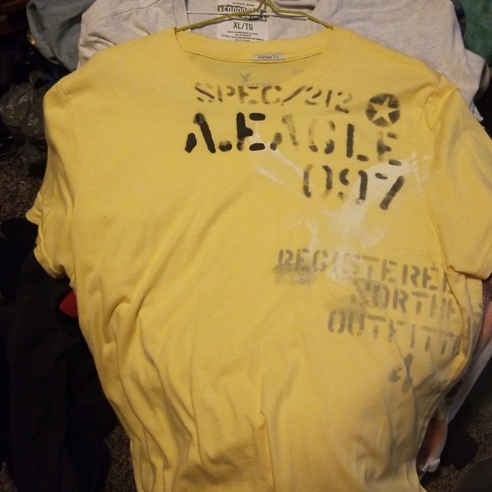 Yellow AE hraphic tee
